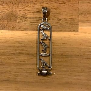 Sterling Silver Cartouche spelled Laura